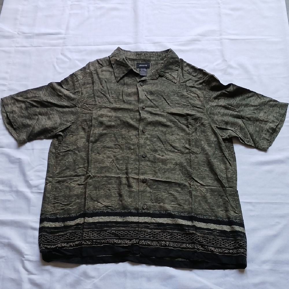Claiborne Green Casual Button Down‎ Shirt Classic Fit Sz XL